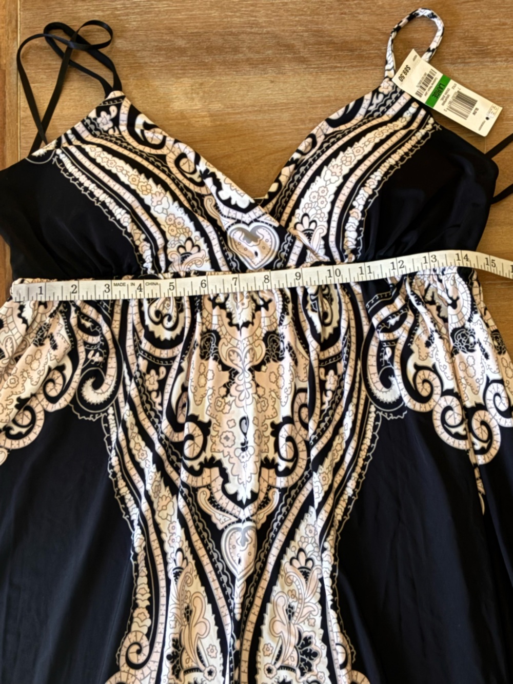 INC International Concepts Baroque Paisley Babydoll Maxi Dress Black,
Large NWT - Picture 7 of 8